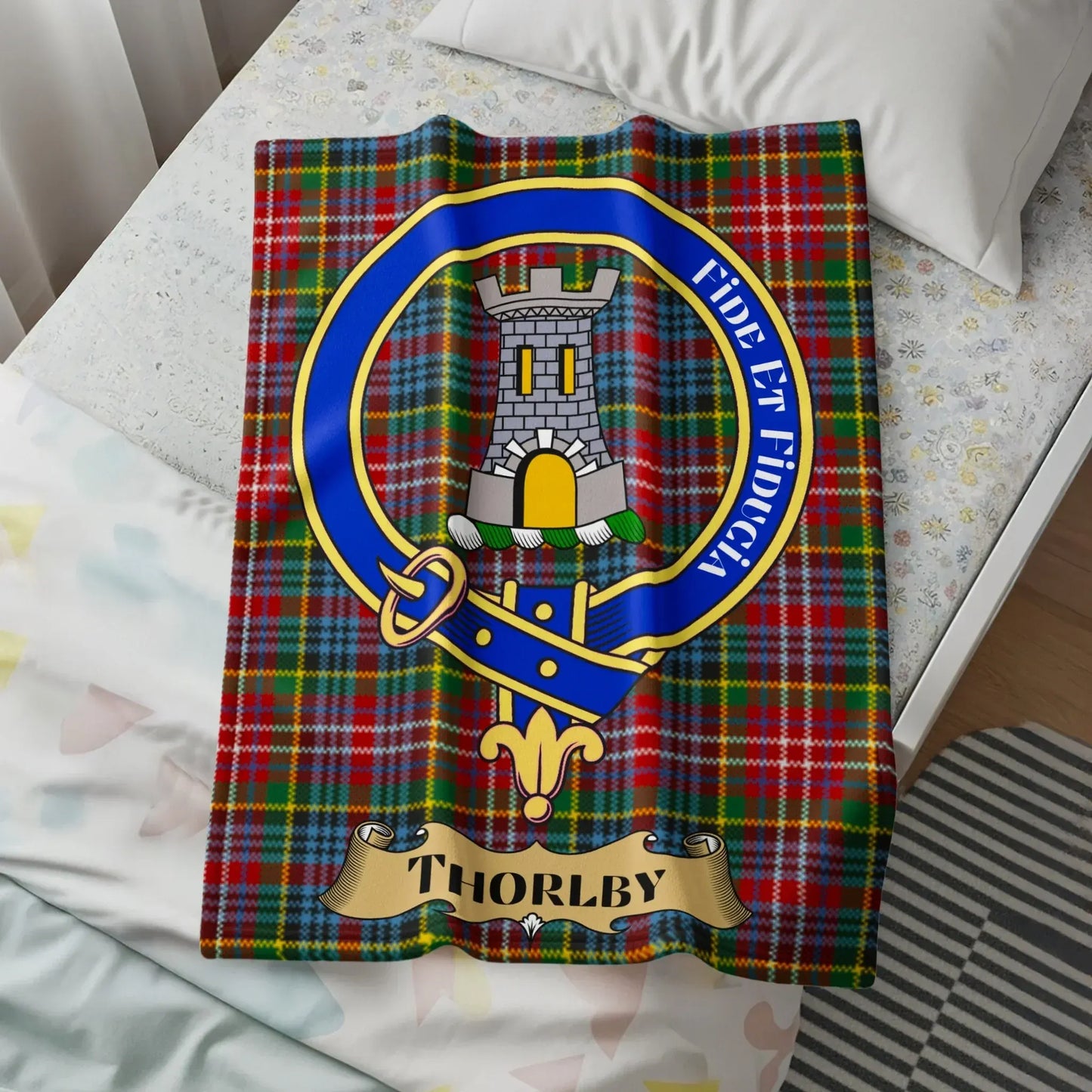 Fide Et Fiducia Thorliby Custom Tartan Blanket product type