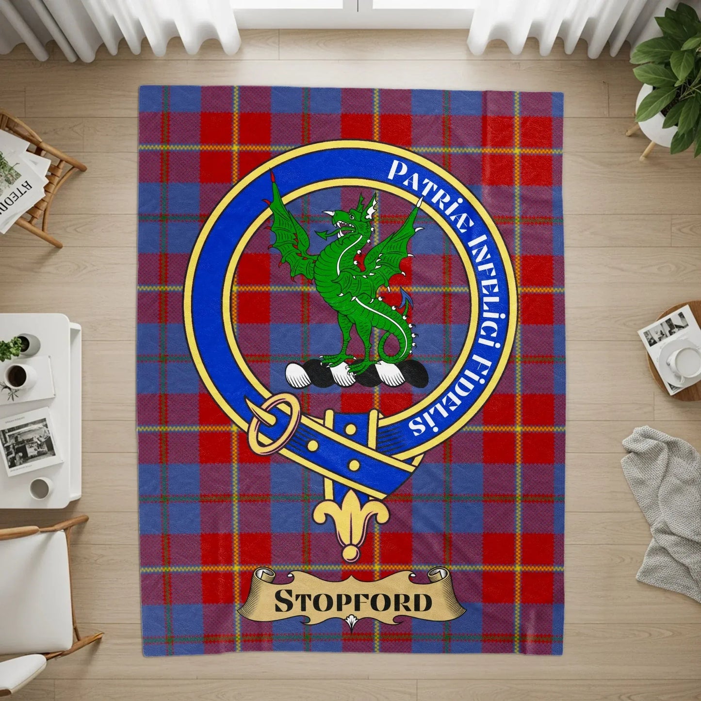 Medieval Dragon Crest Design Stopford Floor Rug Product