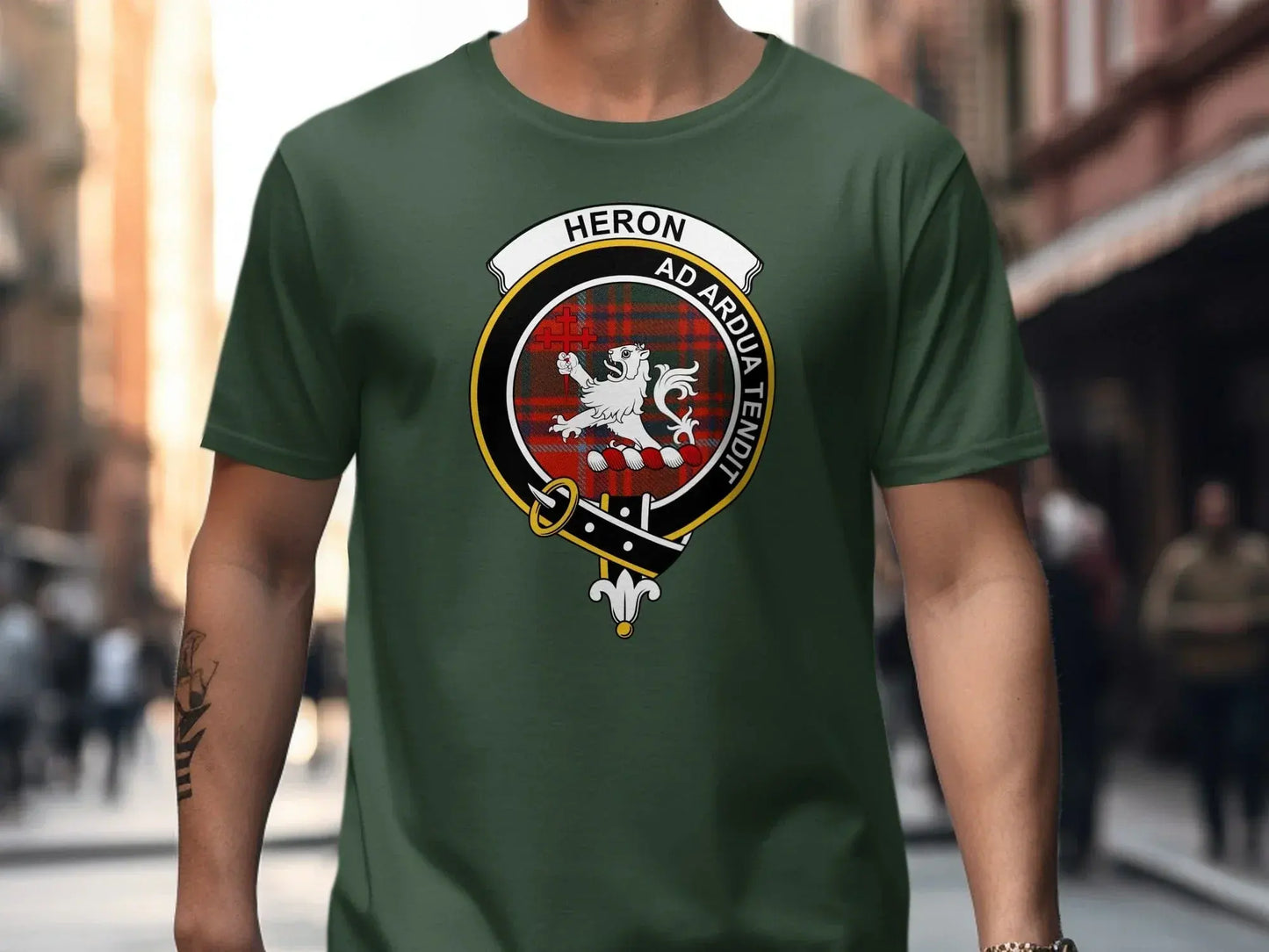 Ad Ardua Tendo Heron Crest Graphic T-shirt product type