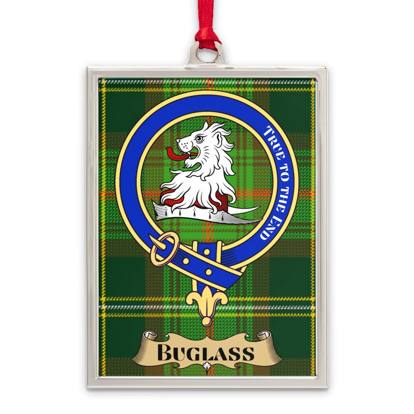 True To The End Buglass Plaid Ornament product