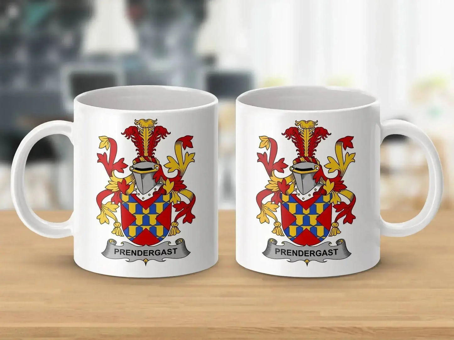 Prendergast Family Crest Shield Coat of Arms Mug - Celtic Ancestry Gifts