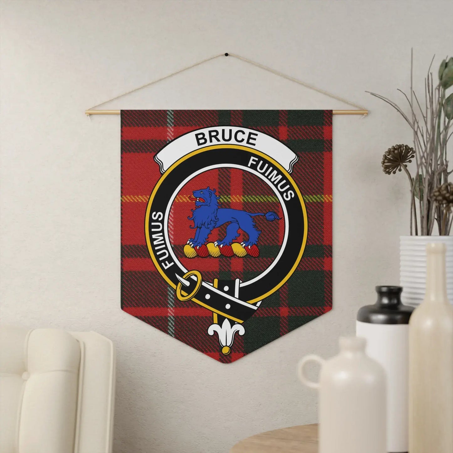 Clan Bruce Scottish Tartan Wall Banner product type