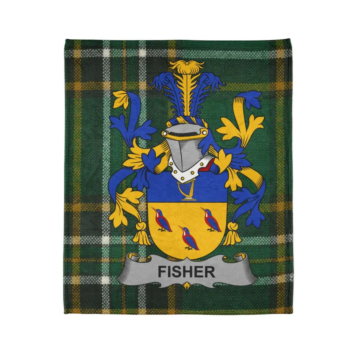 Fisher Family Crest Tartan Plaid Blanket product