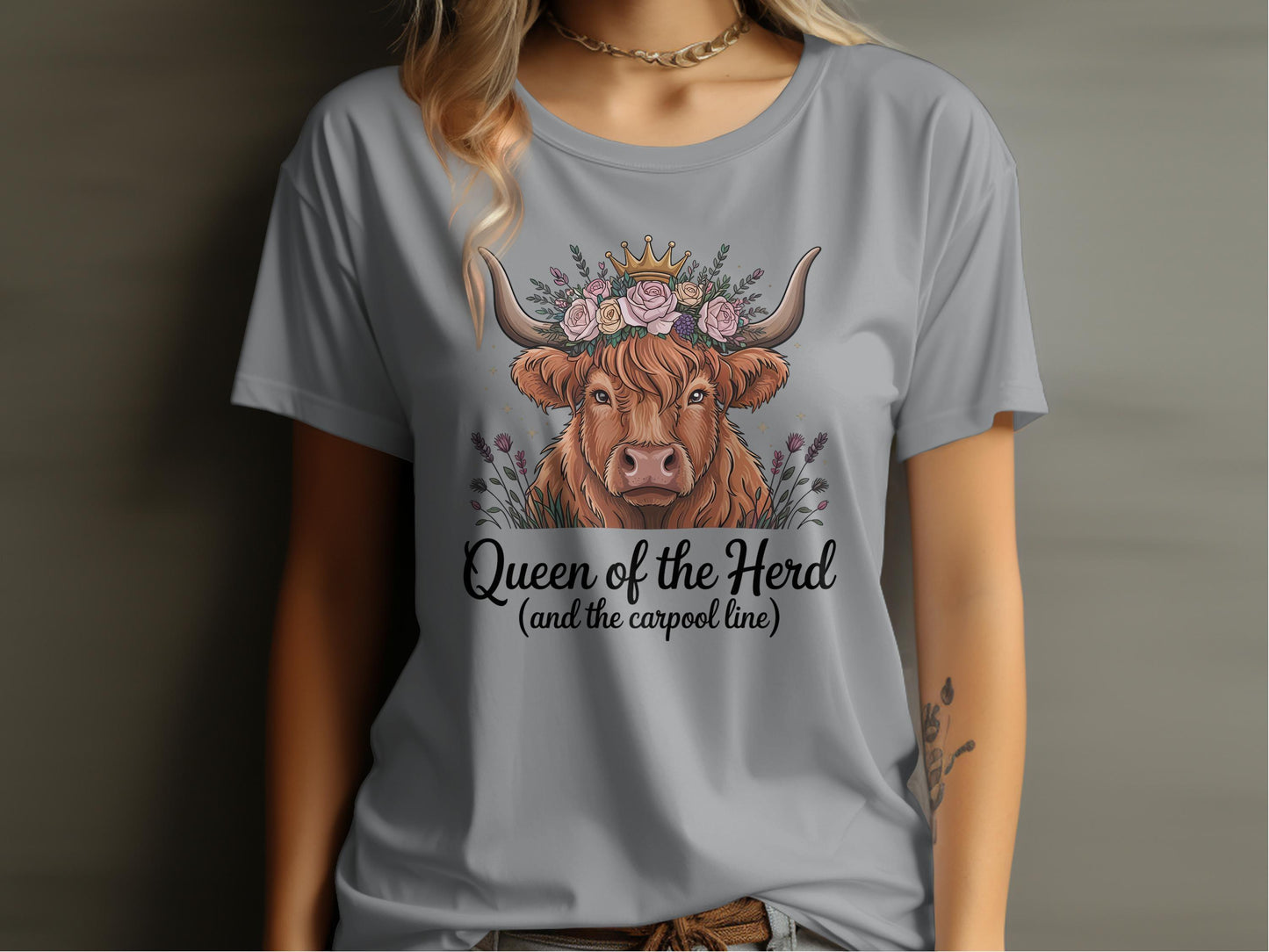 Queen of the Herd Carpool Line Graphic T-Shirt product