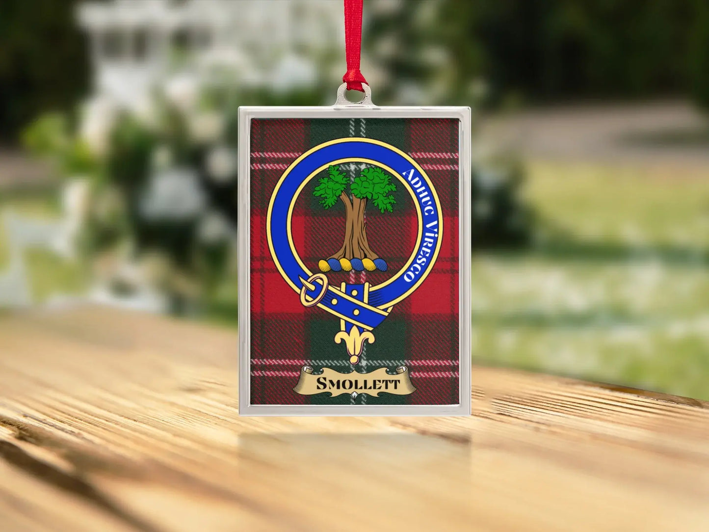 Clan Tartan Crest Badge Personalized Rectangle product