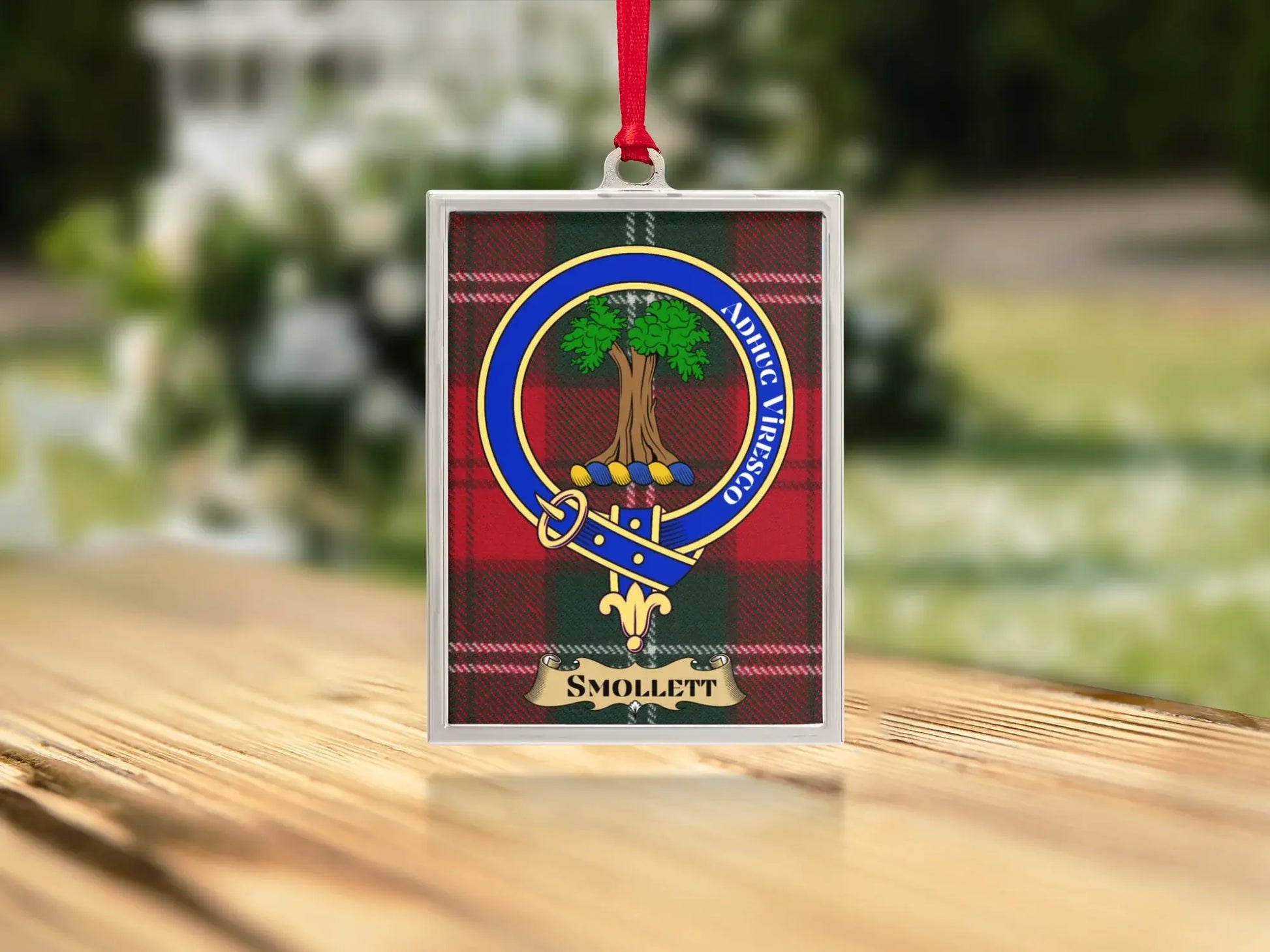 Clan Tartan Crest Badge Personalized Rectangle product