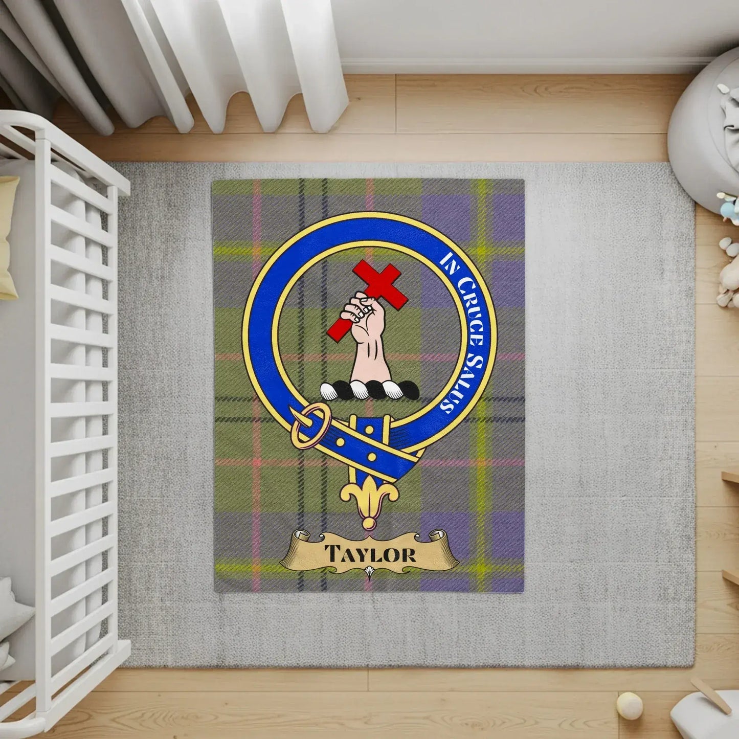 Taylor Crest Plaid Design Baby Nursery Rug product