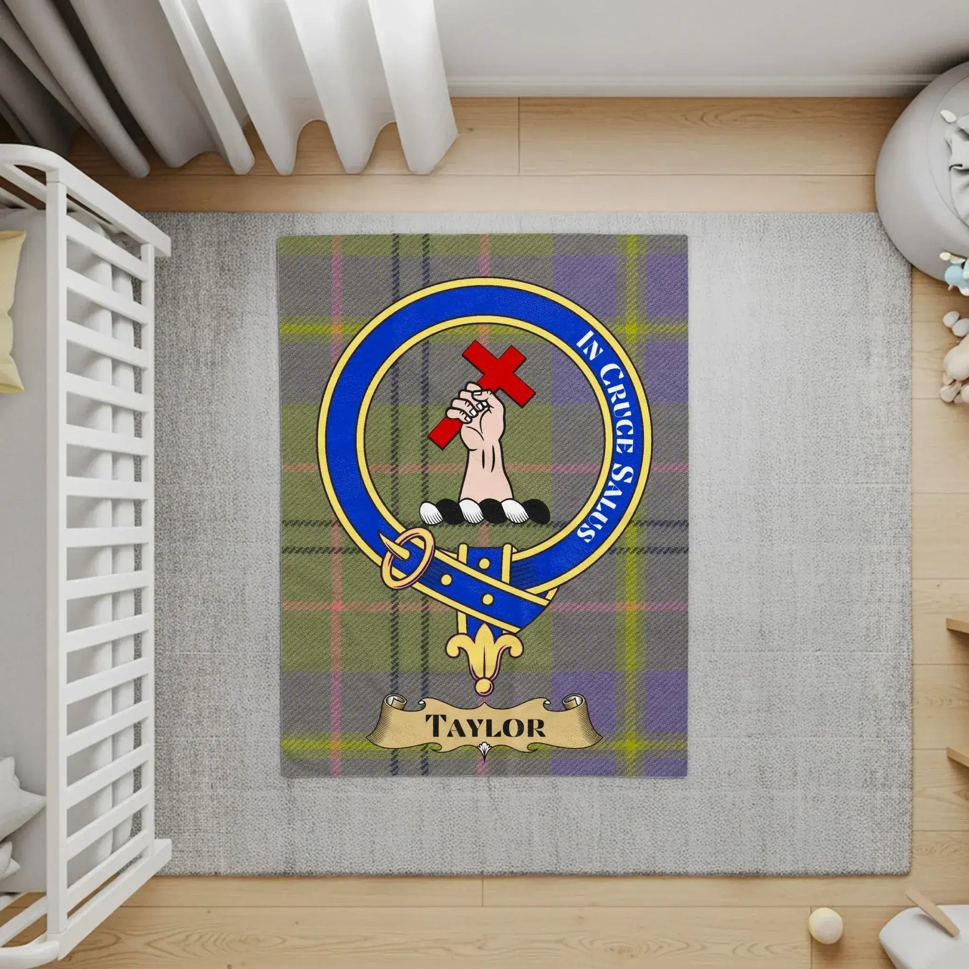 Taylor Crest Plaid Design Baby Nursery Rug product