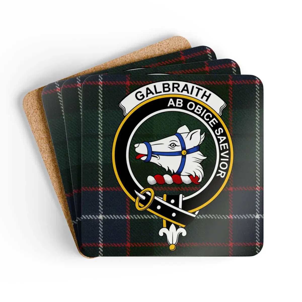 Galbraith Tartan Print Design Coaster Set product type
