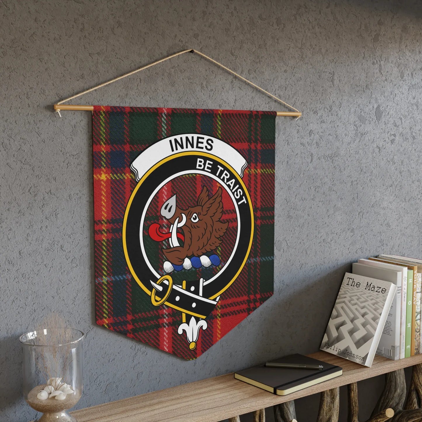 Clan Innes Tartan Crest Wall Hanging product