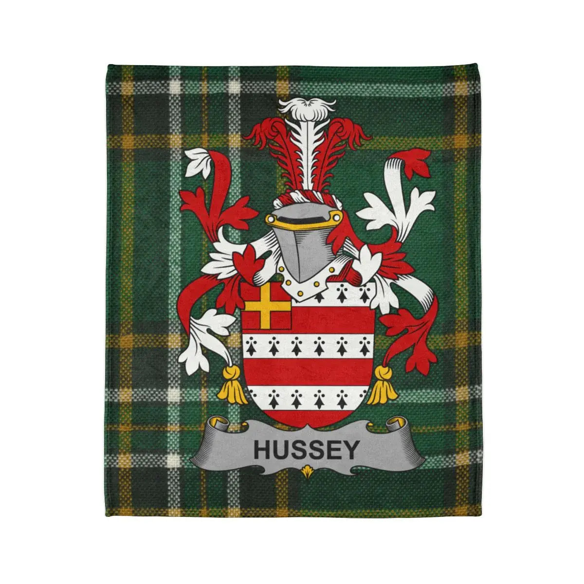 Hussey Family Crest Tartan Plaid Blanket product