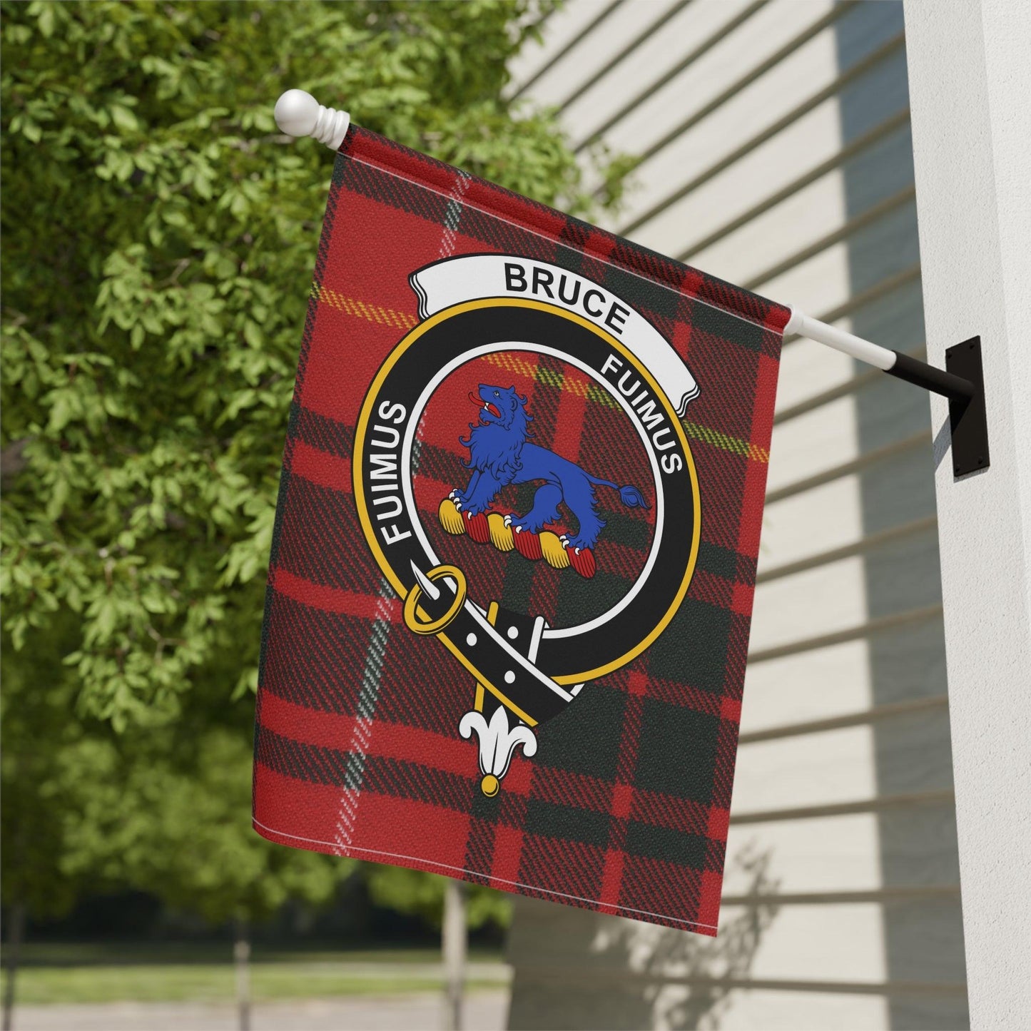 Bruce Clan Scottish Tartan Garden Flag - Celtic Ancestry Gifts