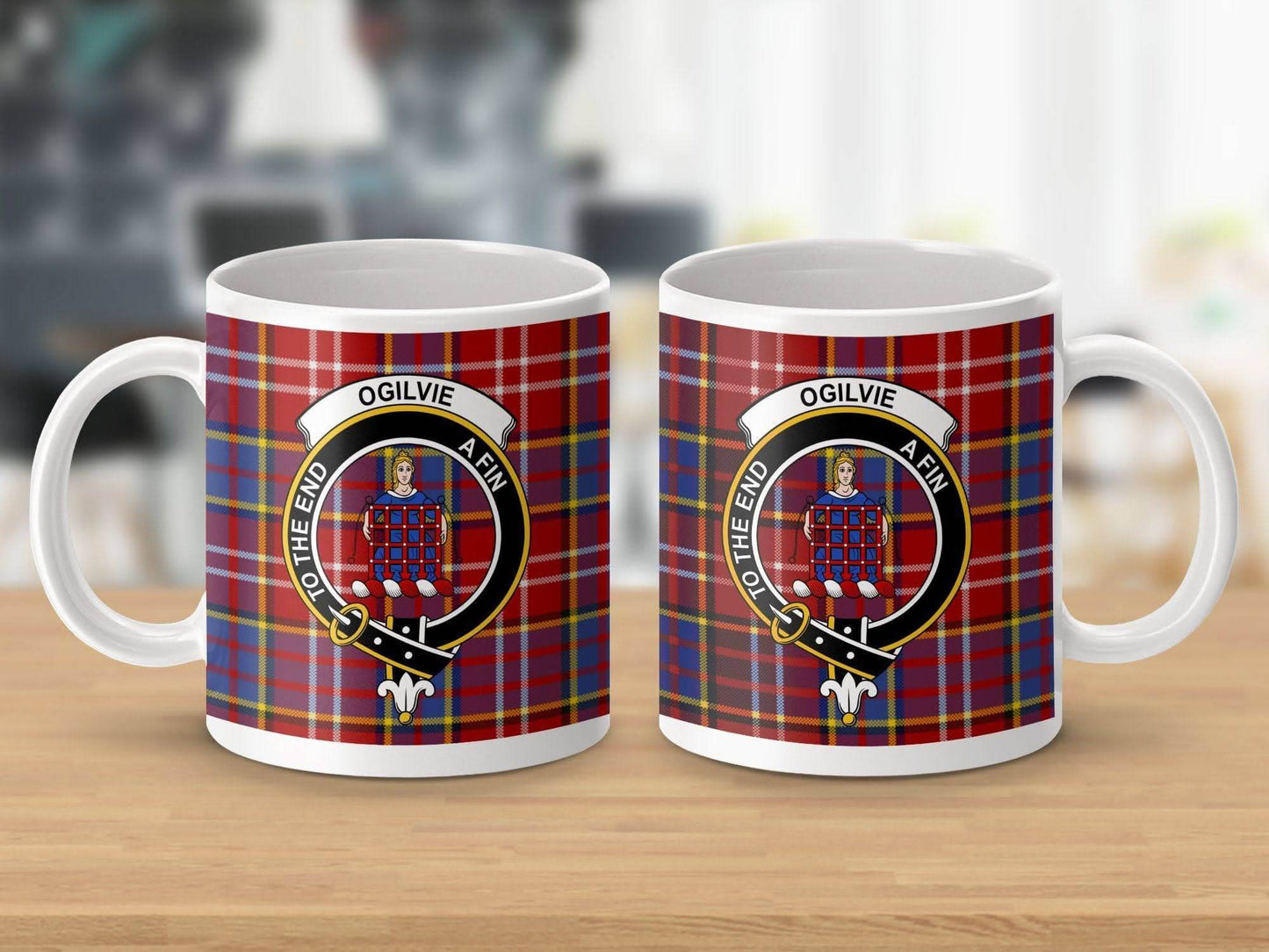 Ogilvie to the End Clan Crest Tartain Mug product