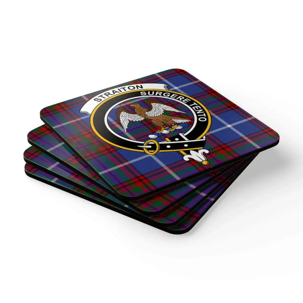 Straiton Surgere Tento Plaid Pattern Coaster product type