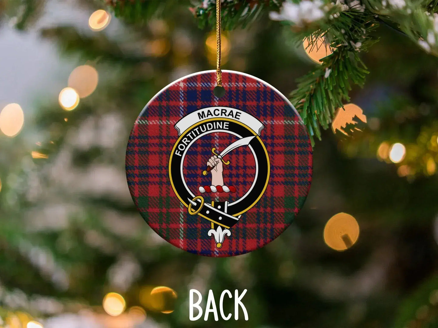 Macrae Fortitudine Plaid Christmas Ornament product