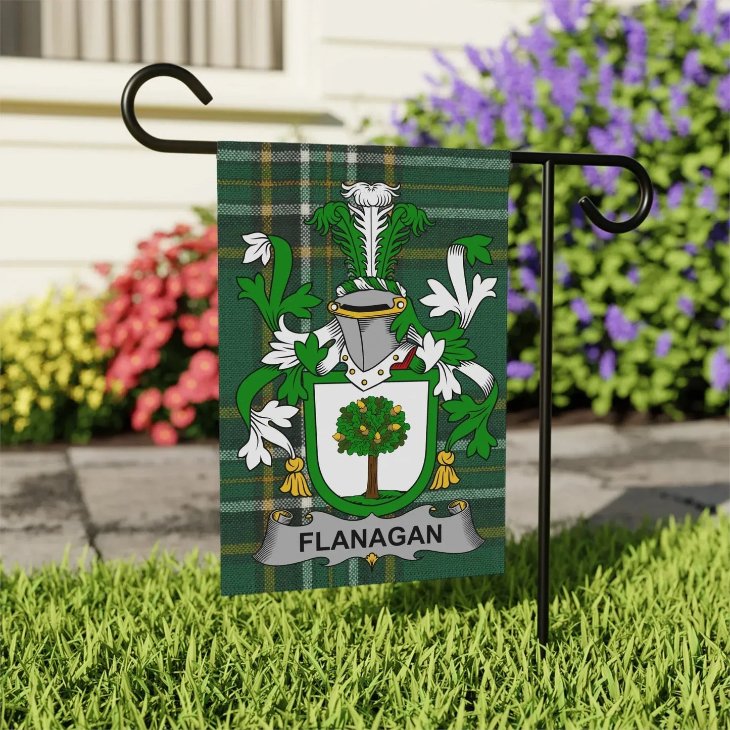 Custom Family Crest Garden Flag Flanagan product type