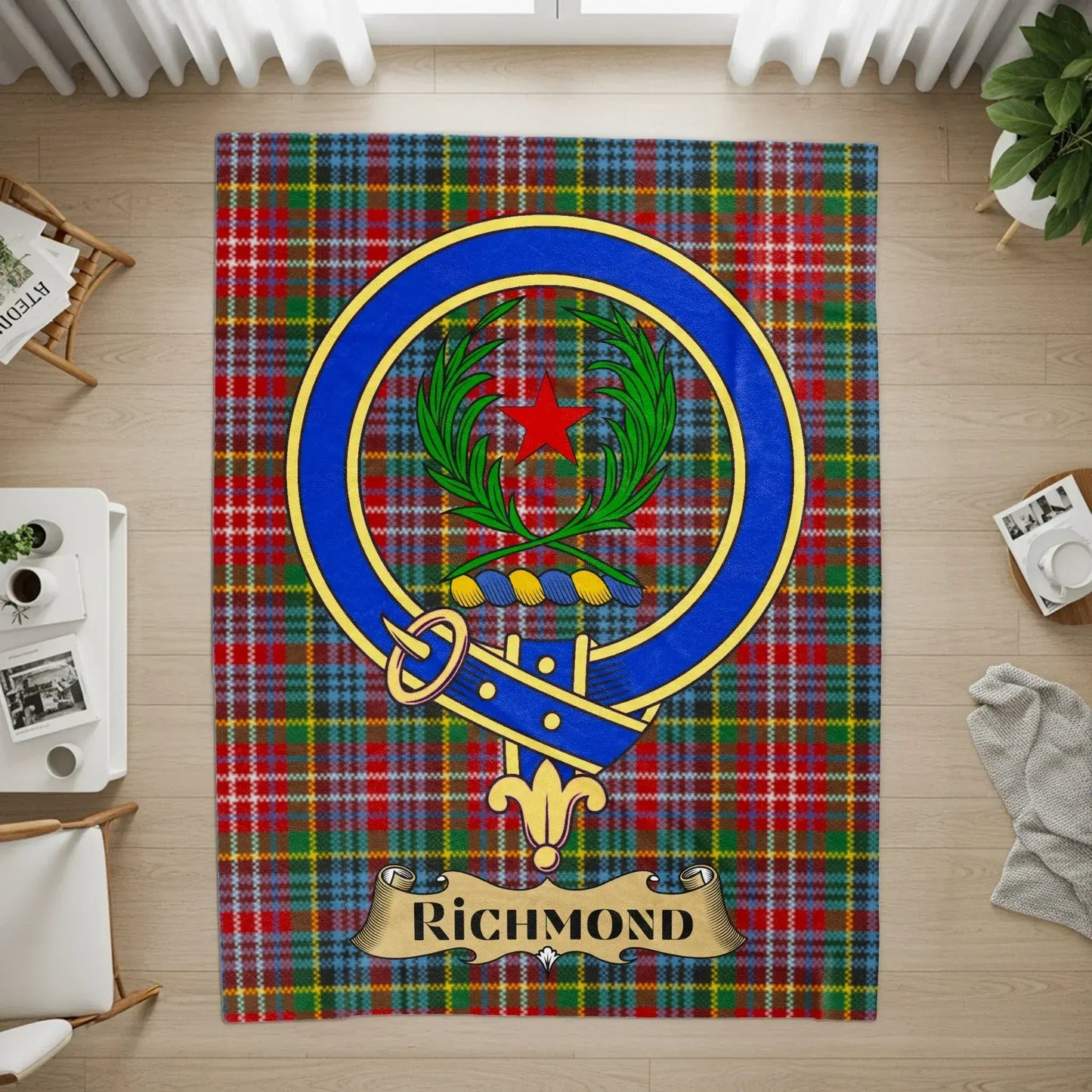 Richmond Crest Plaid Pattern Area Rug product type