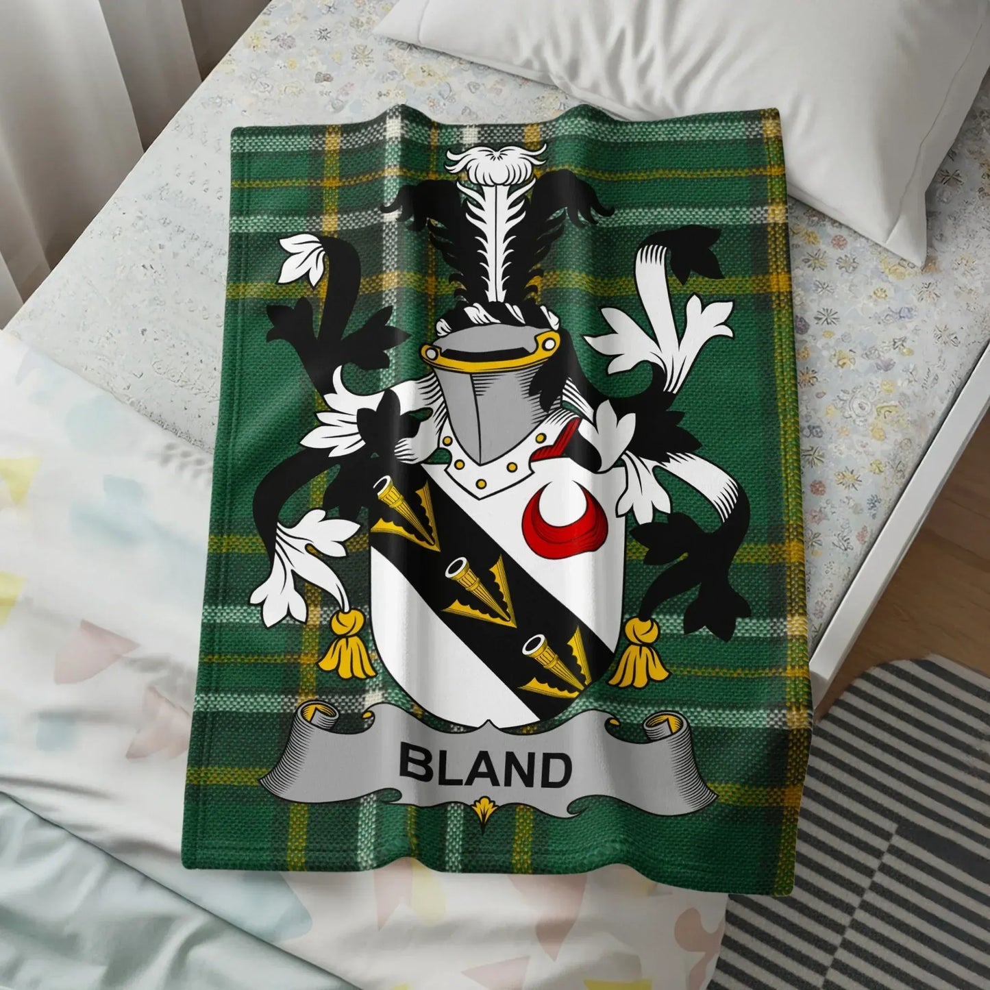 Custom Family Crest Design Throw Blanket product