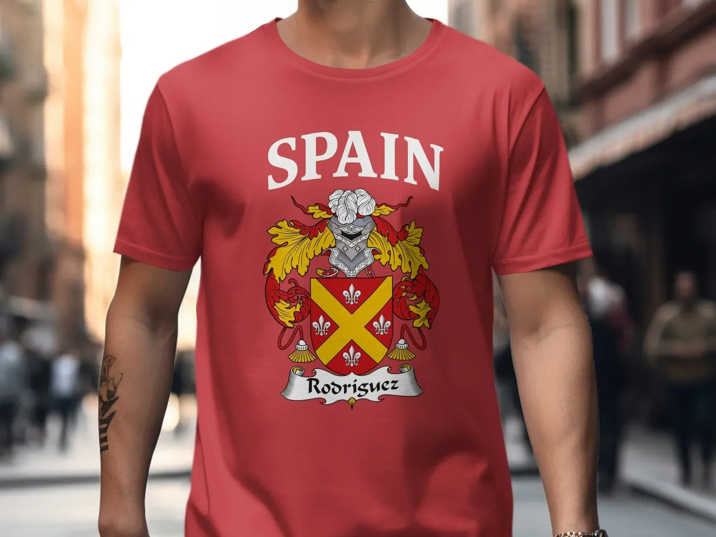 Spain Rodriguez Family Crest T-Shirt product