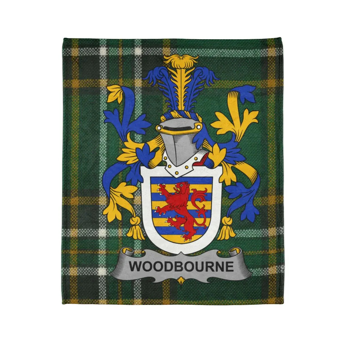 Woodbourne Family Crest Green Plaid Blanket product type