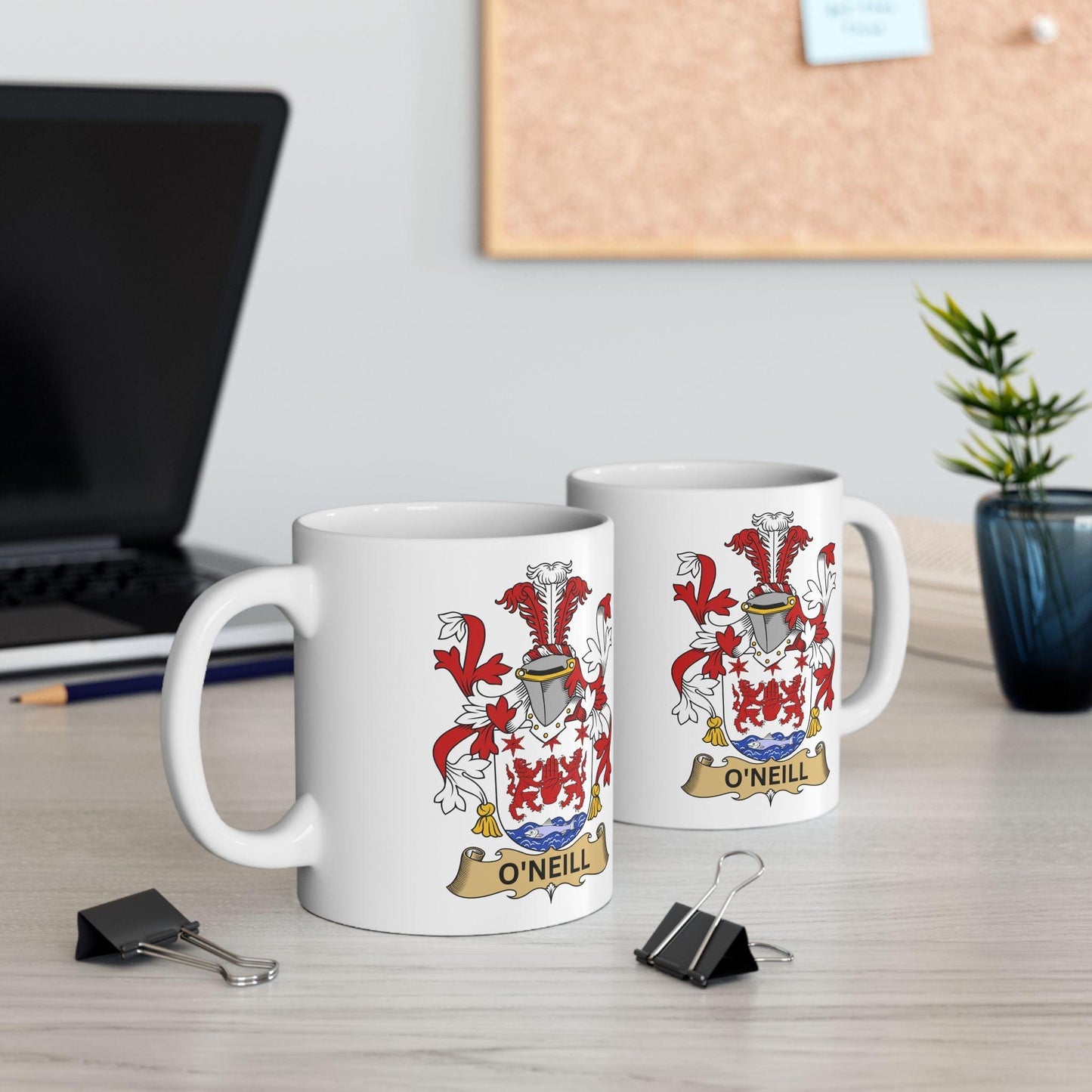 Custom Irish Surname Coat of Arms Mug - Celtic Ancestry Gifts
