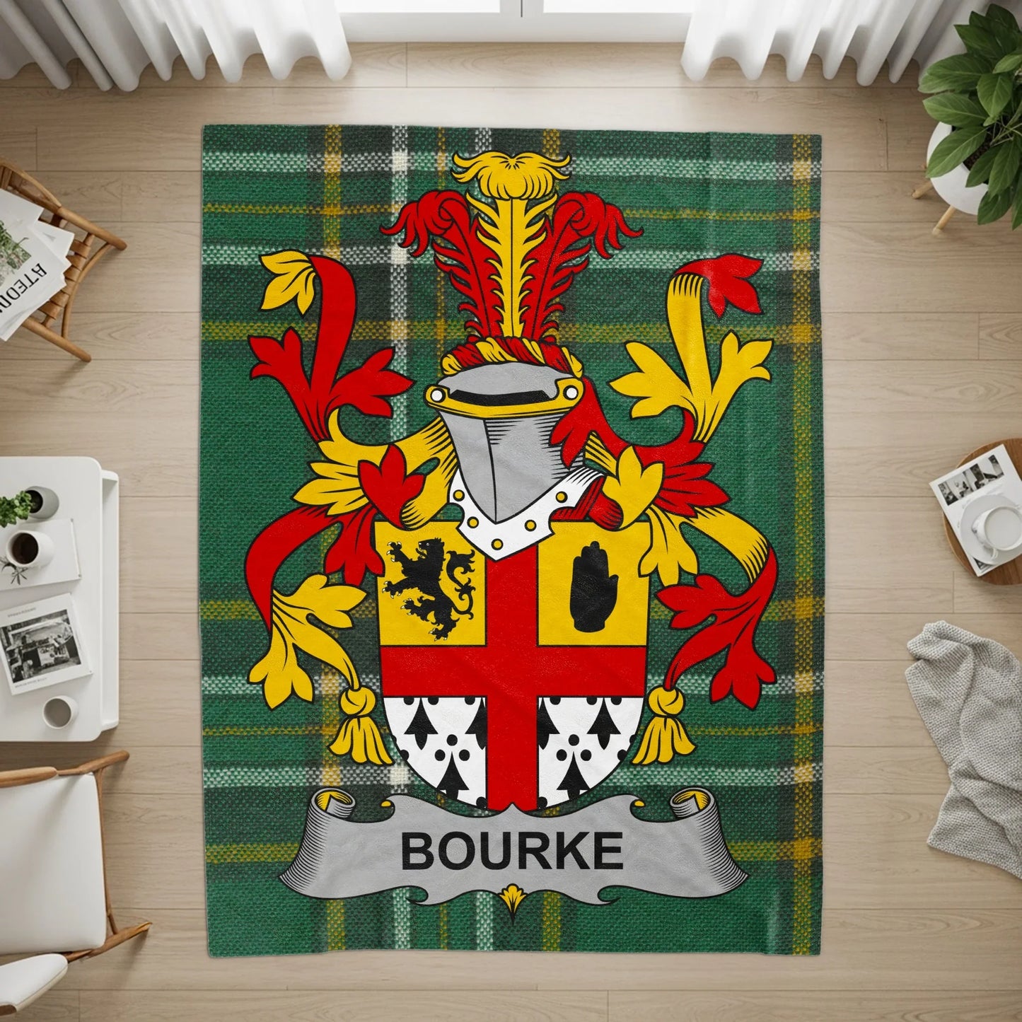 Majestic Bourke Tartan Coat of Arms Design Product Type