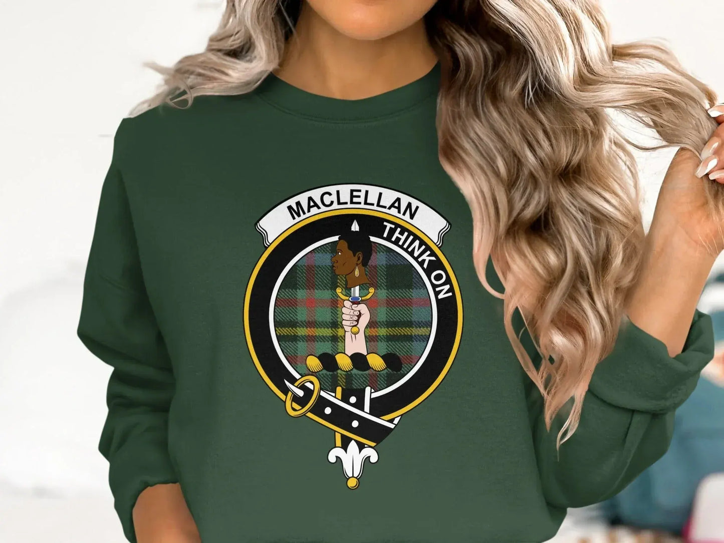 MacLellan Clan Crest with Think on Plaque Sweatshirt product