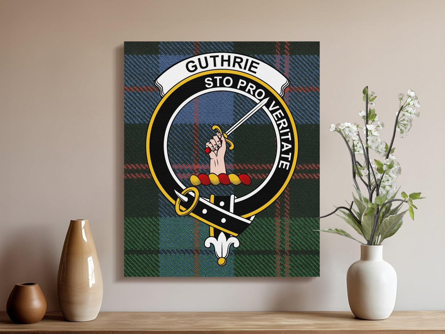 Guthrie Sto Pro Veritate Plaid Crest Art product