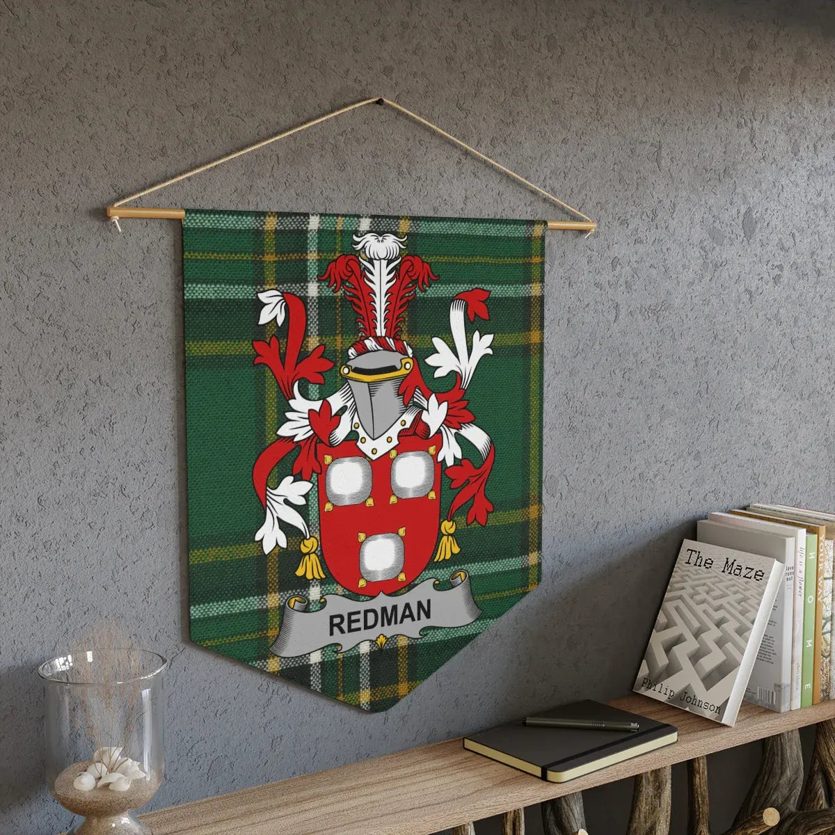 Personalized Family Crest Tartan Wall Hanging product type