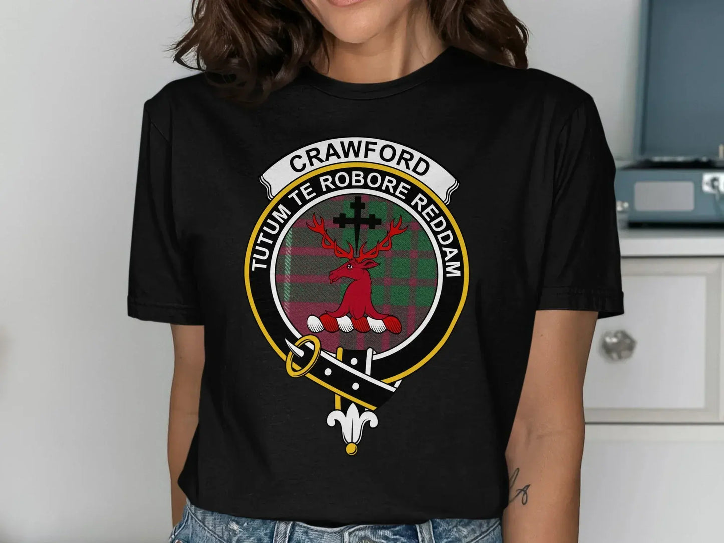 Crawford Family Crest Graphic Tee product