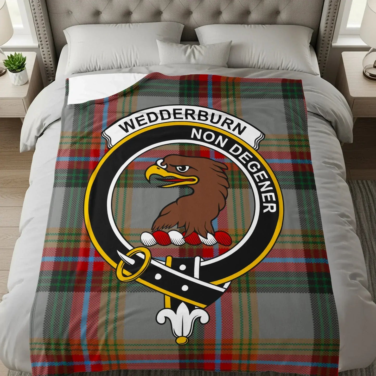 Wedderburn Non Degener Plaid Emblem Bedding product type