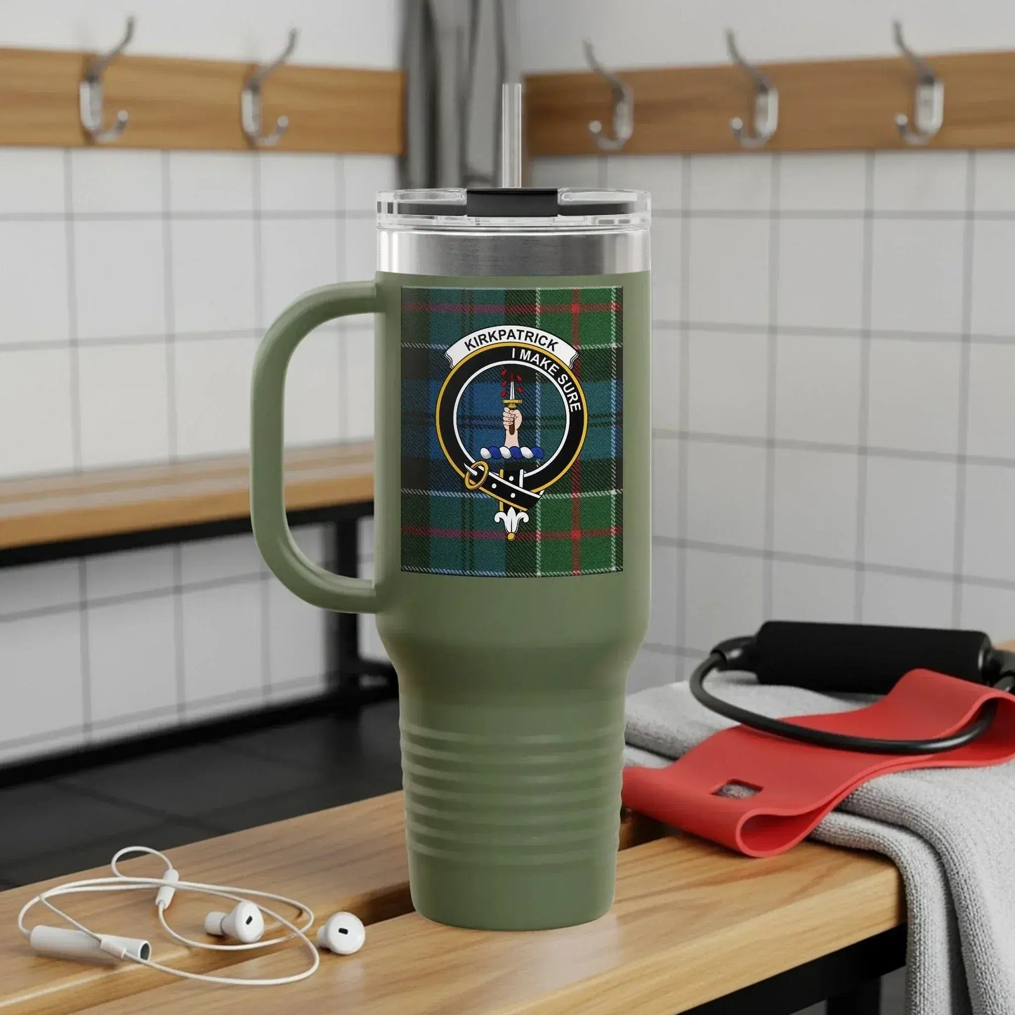Kirkpatrick Clan Green Custom Insulated Mug product
