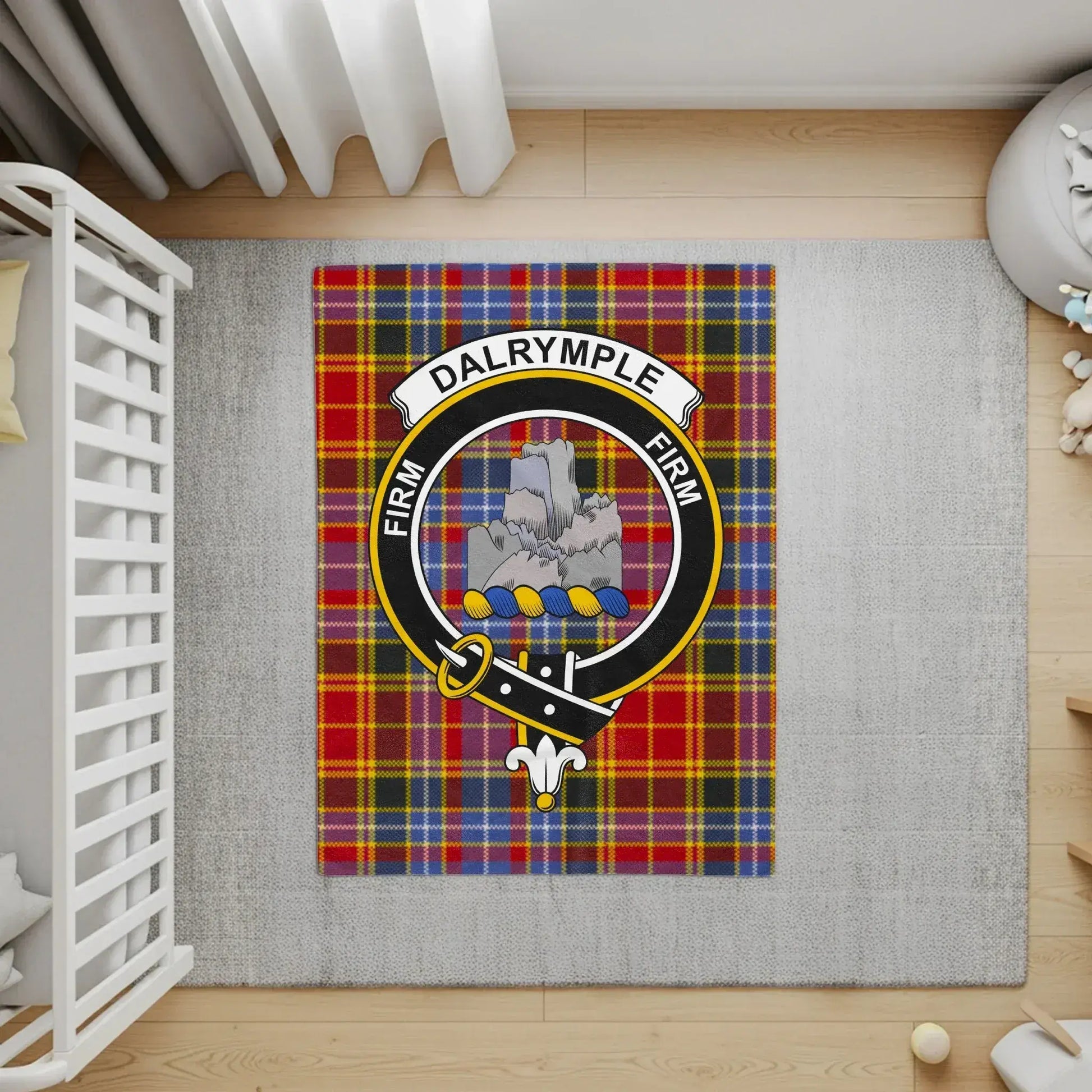 Dalrymple Family Crest Firm Firm Tartan Pattern product