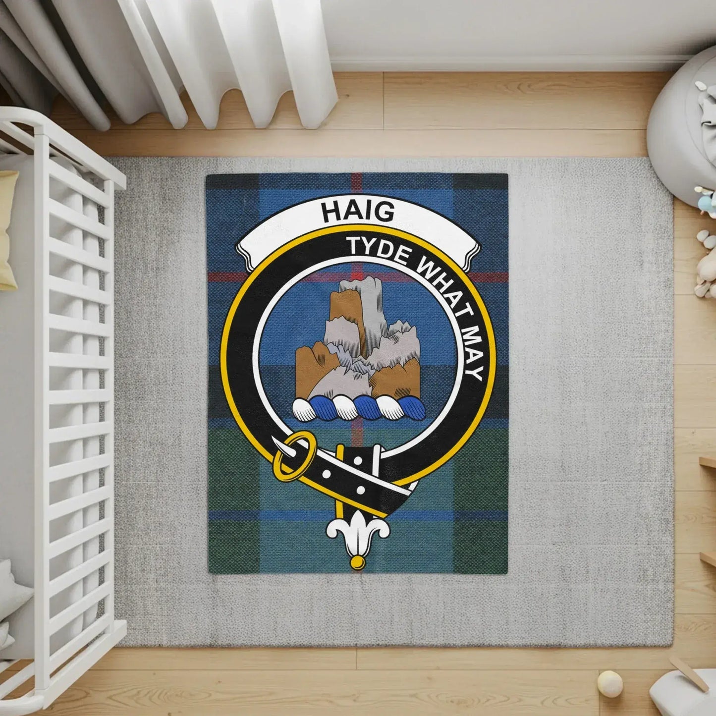 Clan Haig Tyde What May Badge Tartan Rug product