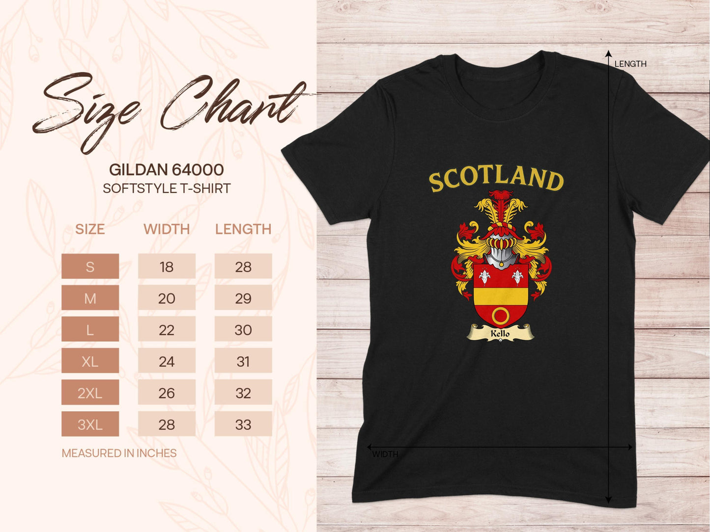 Scotland Crest Design Gildan 64000 T-Shirt product type