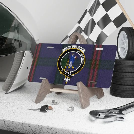 Montgomery Scotland Tartan Clan Crest License Plate product