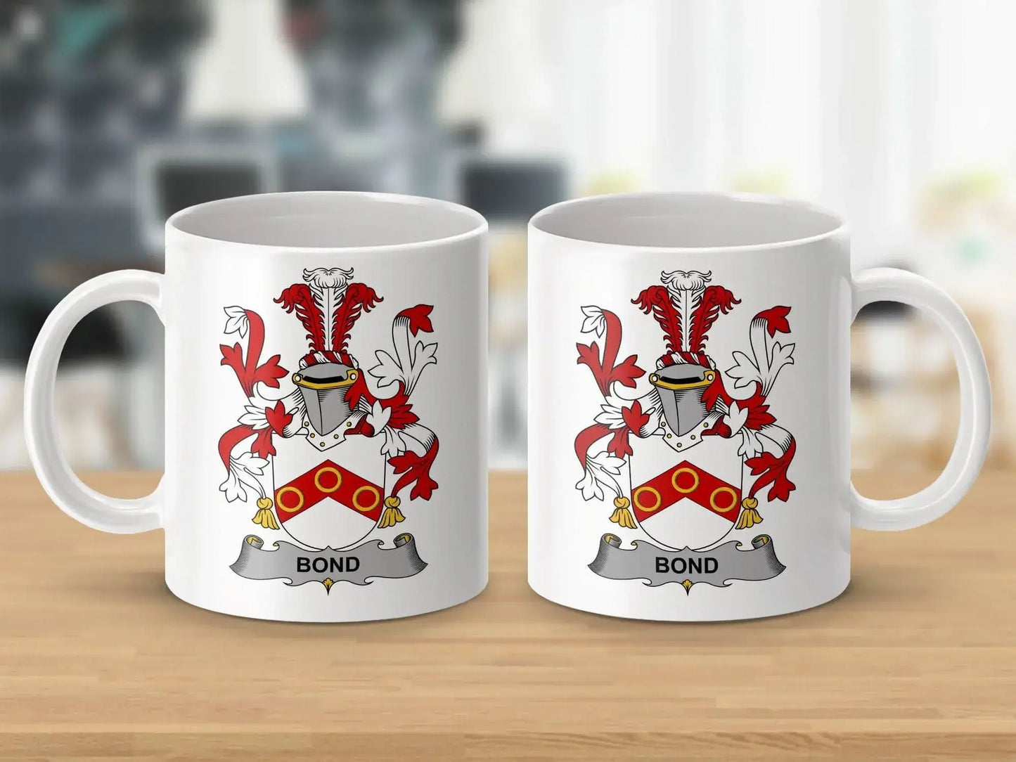 Bond Surname Irish Family Crest Mug - Celtic Ancestry Gifts