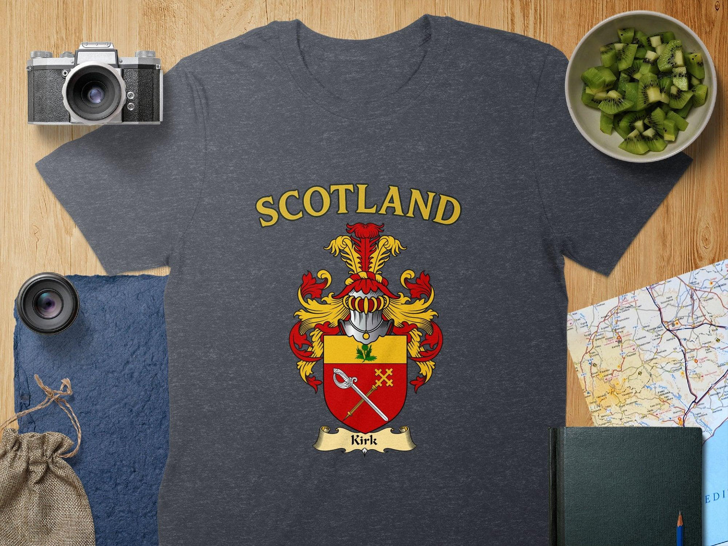 Scotland Kirk Family Crest Graphic T-Shirt product type