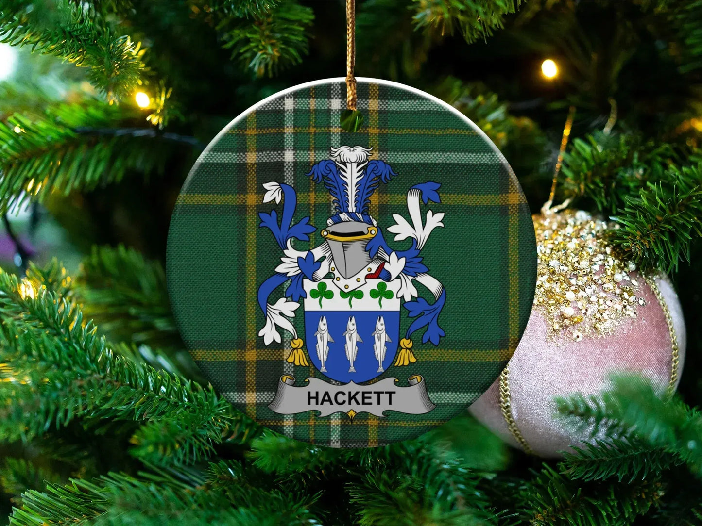 Personalized Family Crest Christmas Ornament Product type
