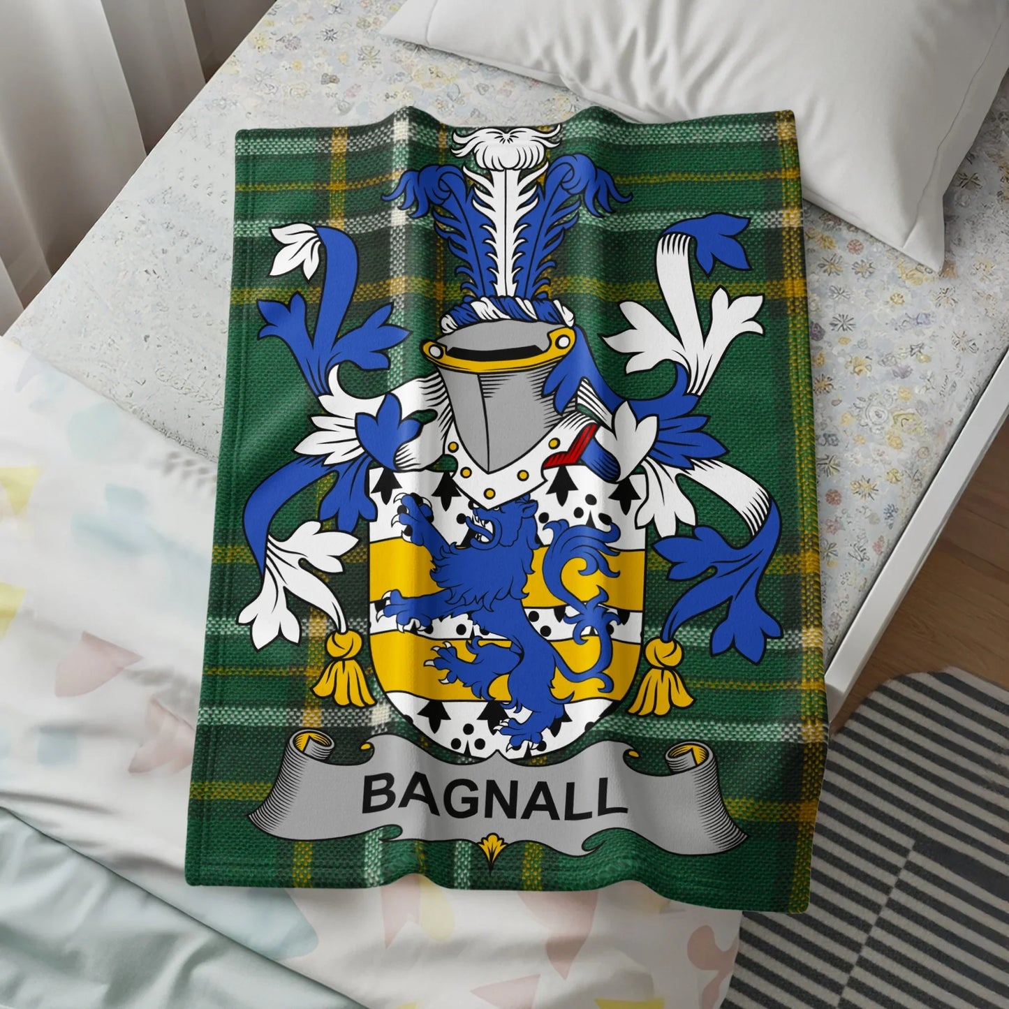 Family Crest Bagnall Tartan Design Blanket product