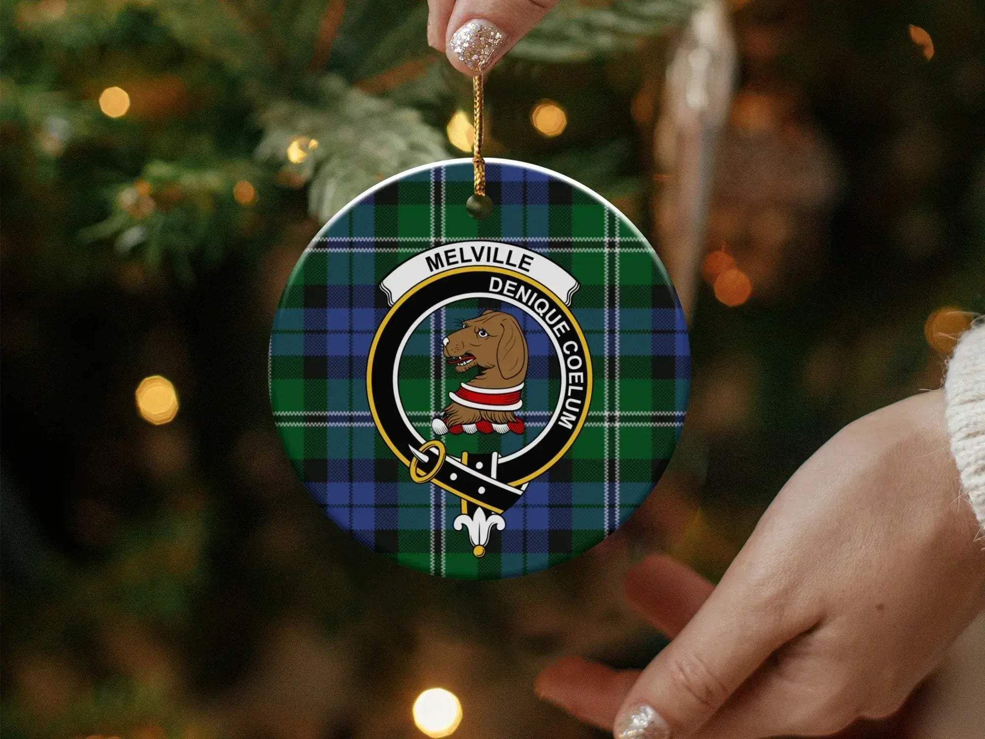 Melville Clan Crest Christmas Ornament product type