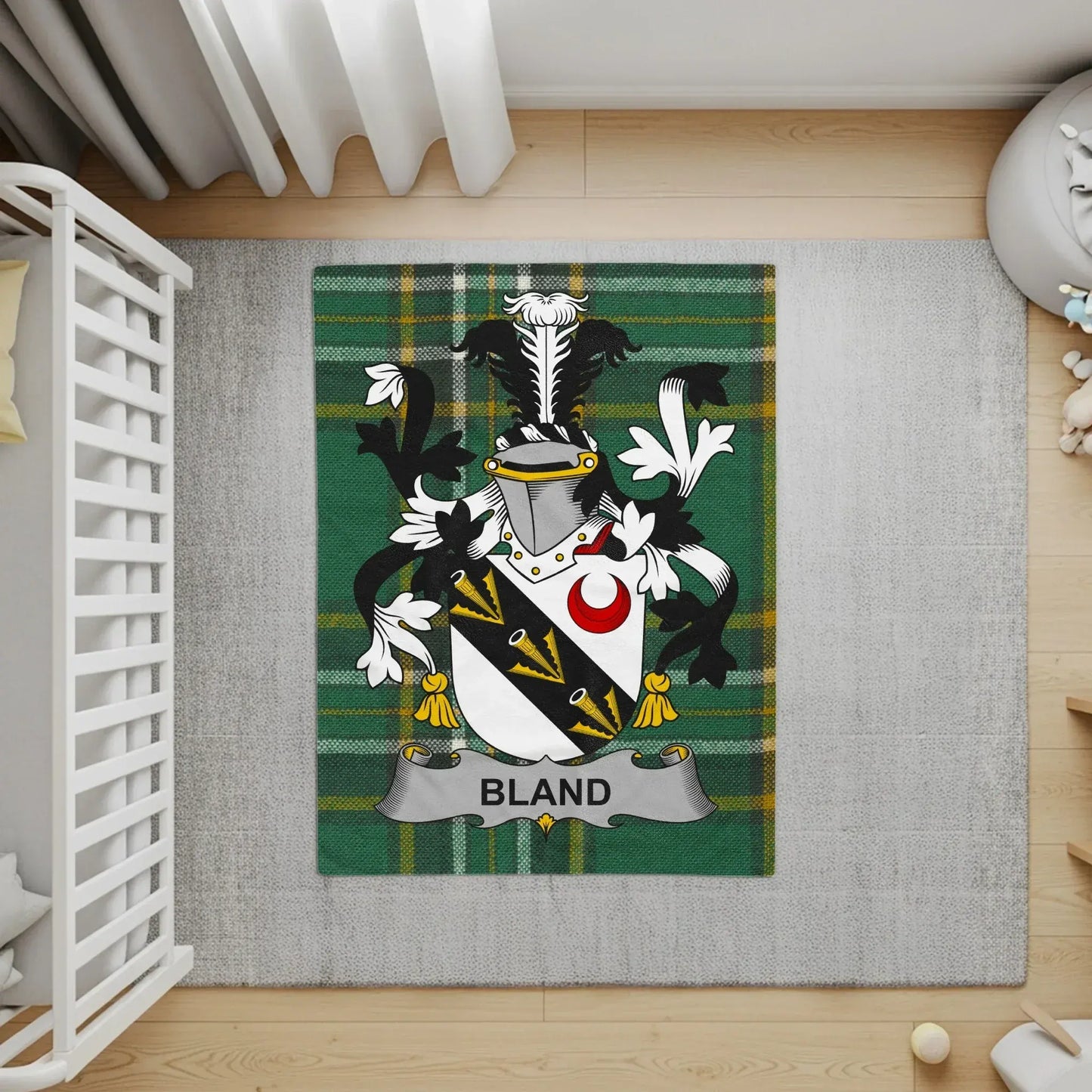 Personalized Family Crest Design Home Décor Rug product