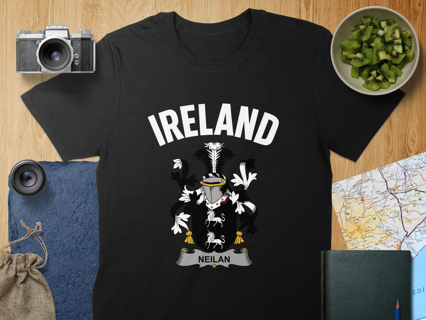 Ireland Neilan Family Crest Graphic T-shirt