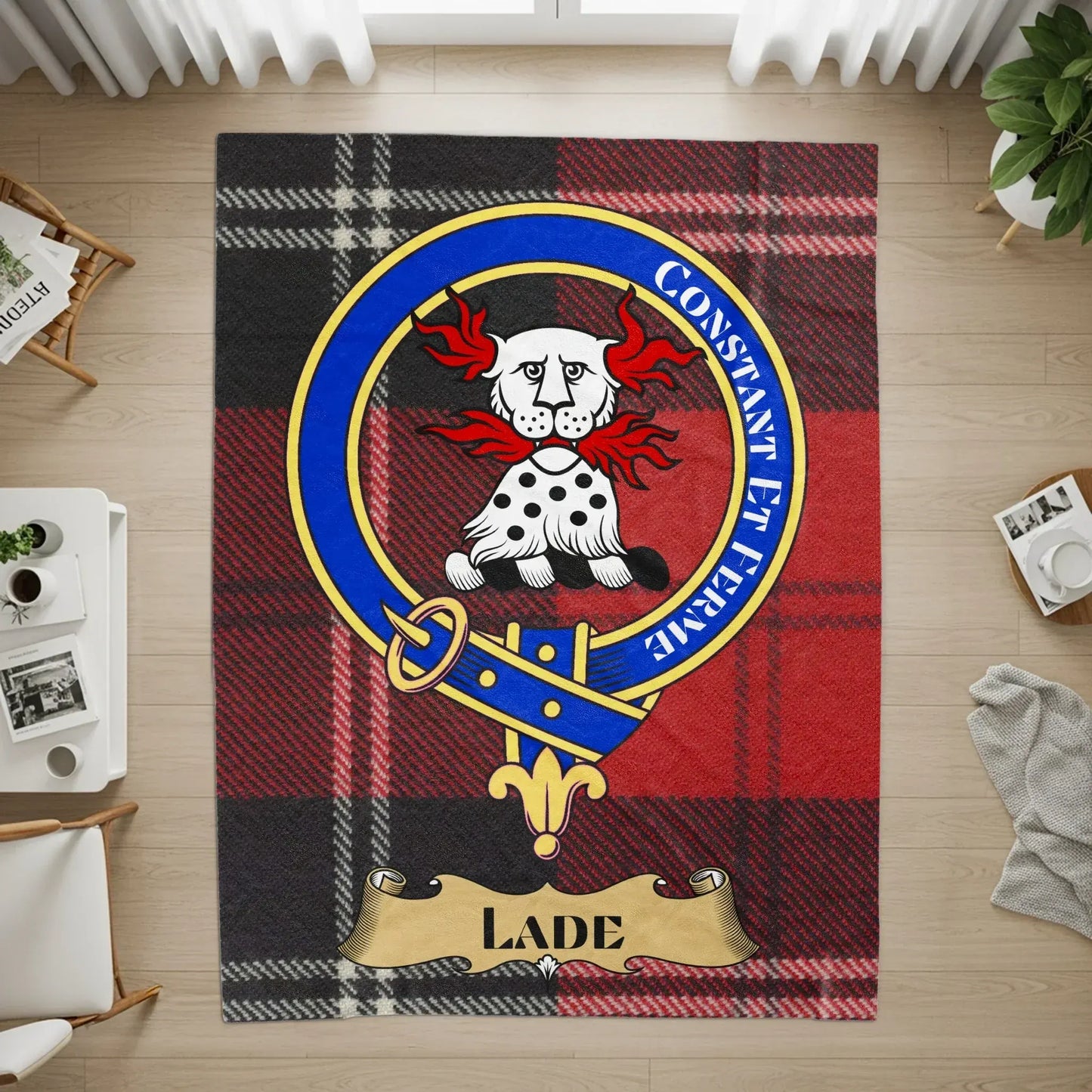 Constant et ferme Lade design plaid rug product type