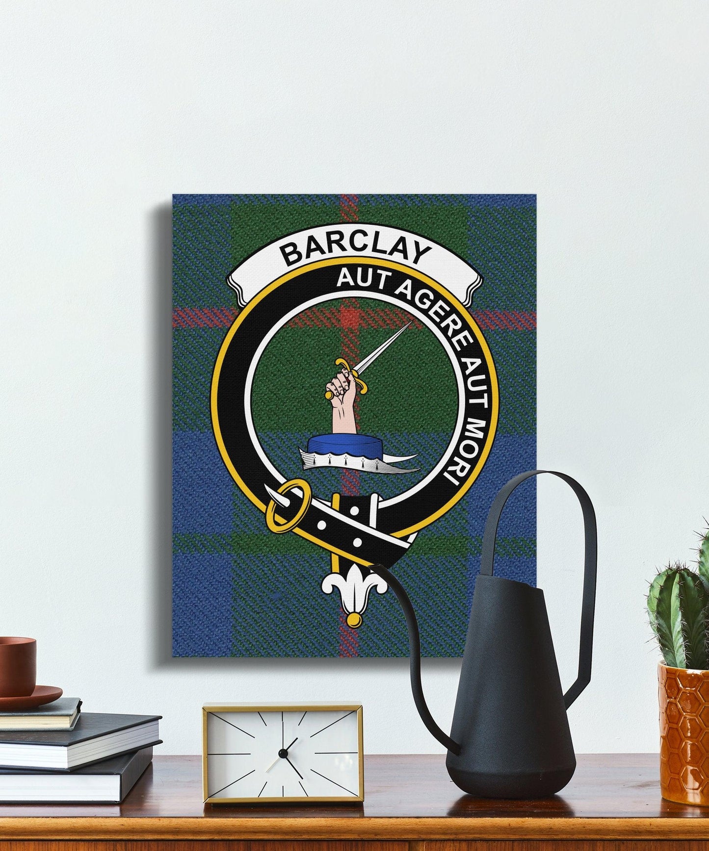 Barclay Scottish Tartan Crest Canvas - Celtic Ancestry Gifts