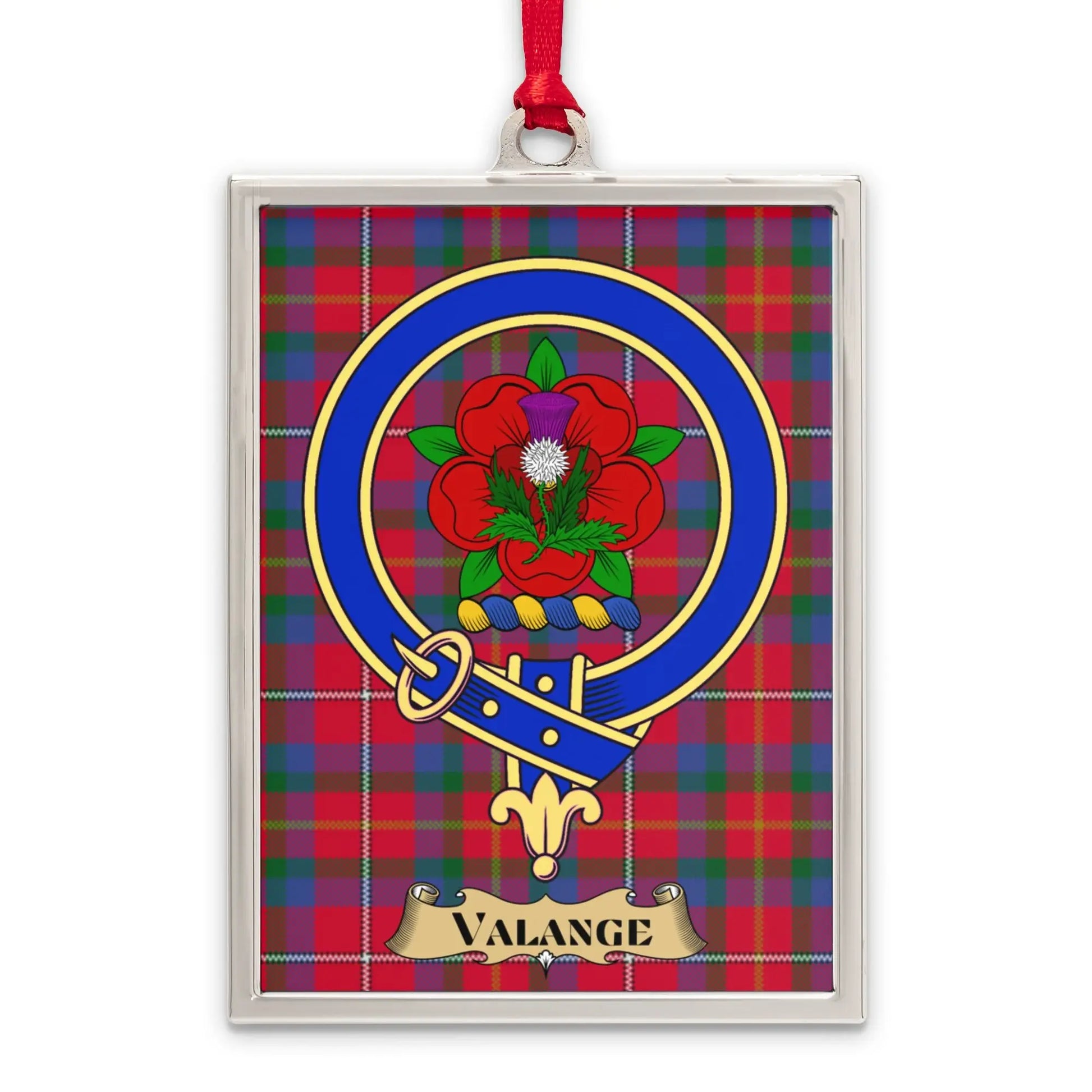 Scottish Plaid Design Clan Crest Valange Ornament product