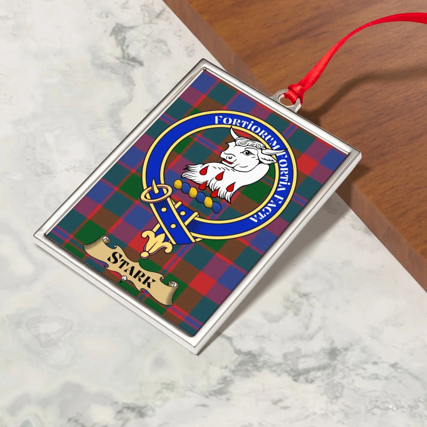 Fortiore Necas Tartan Crest Plaque Stark Product Type