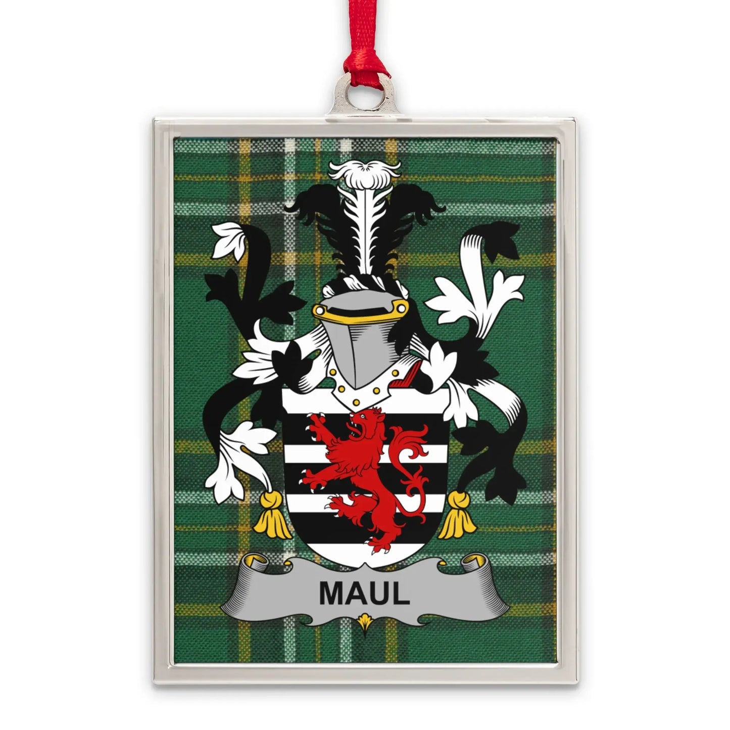 Coat of Arms Family Crest Plaid Background Product