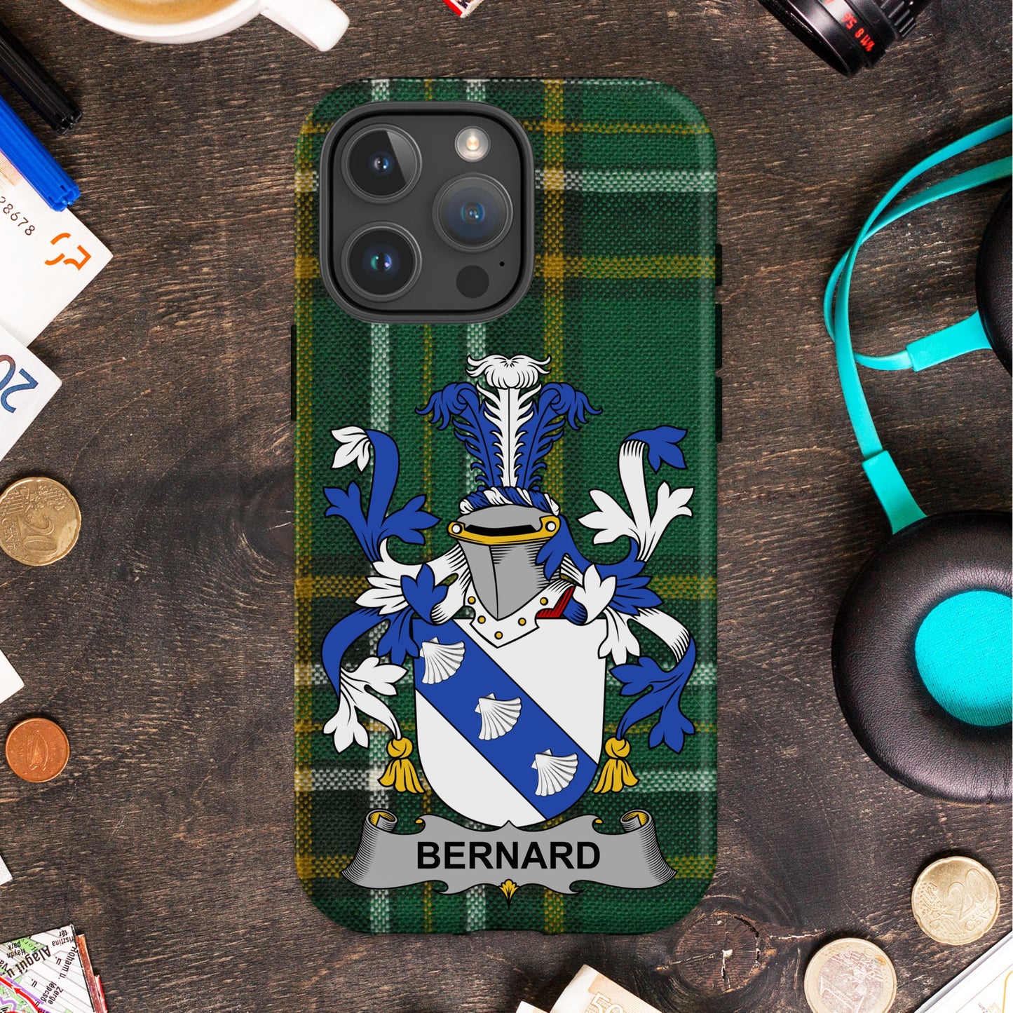 Custom Bernard Crest Pattern Phone Case product