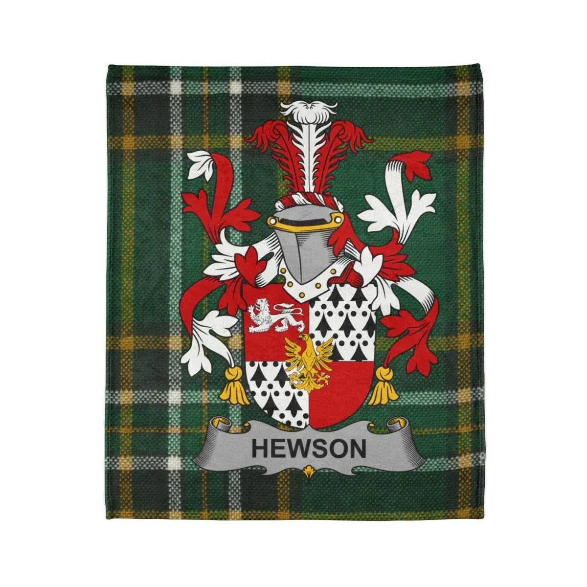Hewson Family Crest Green Plaid Tartan Blanket product